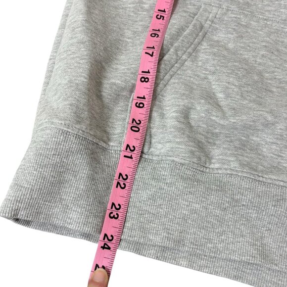 North Face Logo Pullover Hoodie Heather Gray Size Medium - Picture 6 of 8